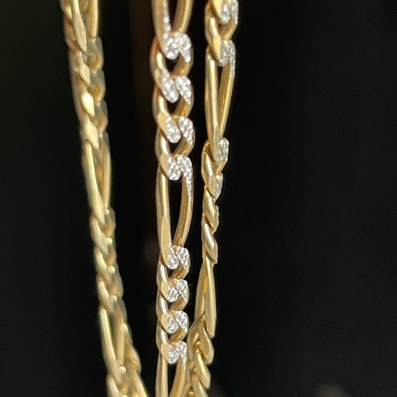 Vintage Milor Sterling silver & Gold Cuban Chainlink Bracelet Bundle Italy - Picture 2 of 14